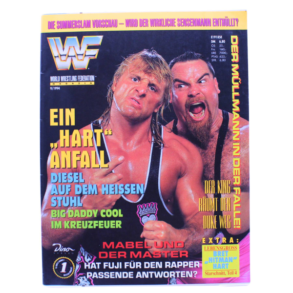 WWF Magazin Nr. 9 1994 | Dino Verlag | Owen Hart Cover | hoppla-stuff.de